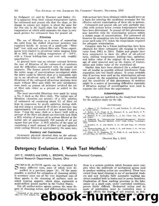 Detergency evaluation. I. Wash test methods by Unknown