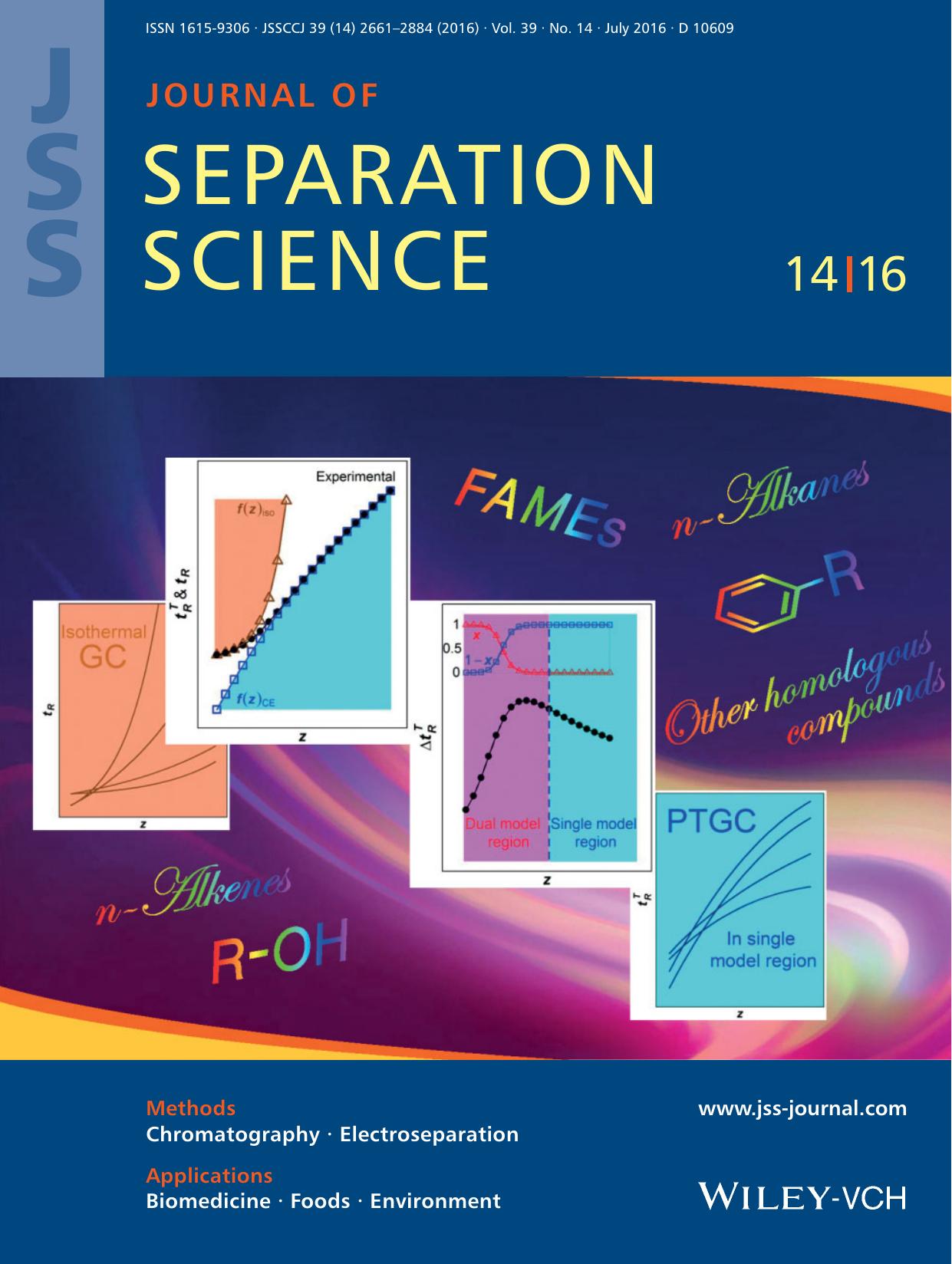 Determination of hexabromocyclododecane enantiomers in chicken whole blood by a modified quick, easy, cheap, effective, rugged, and safe method with liquid chromatography and tandem mass spectrometry by Unknown