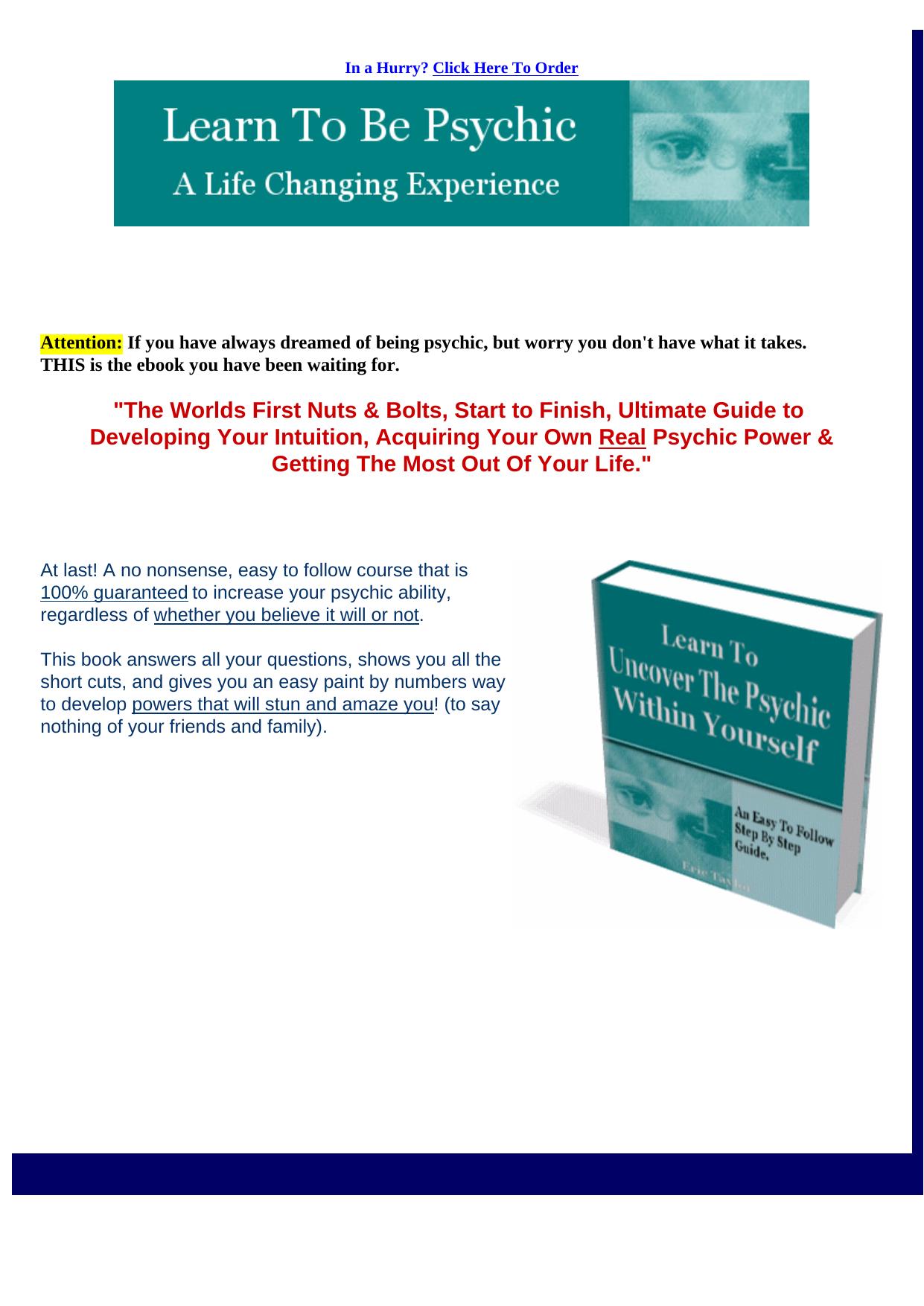 Develop Your Psychic Ability. by Best of Kuszter's Collection