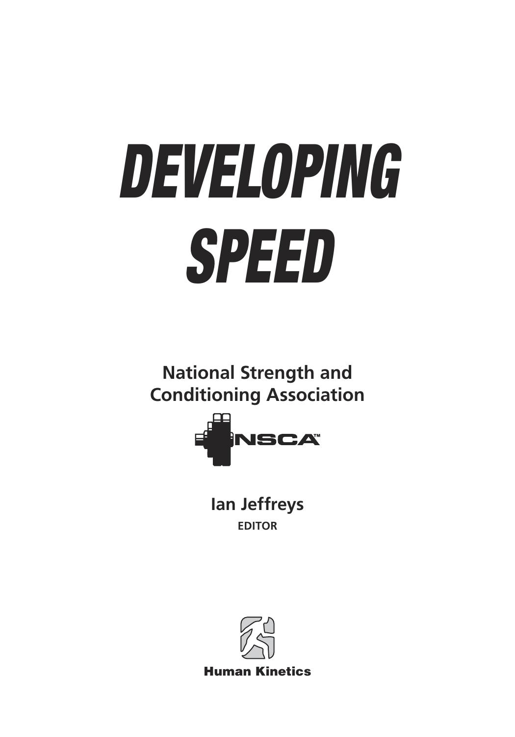 Developing Speed by National Strength & Conditioning Association