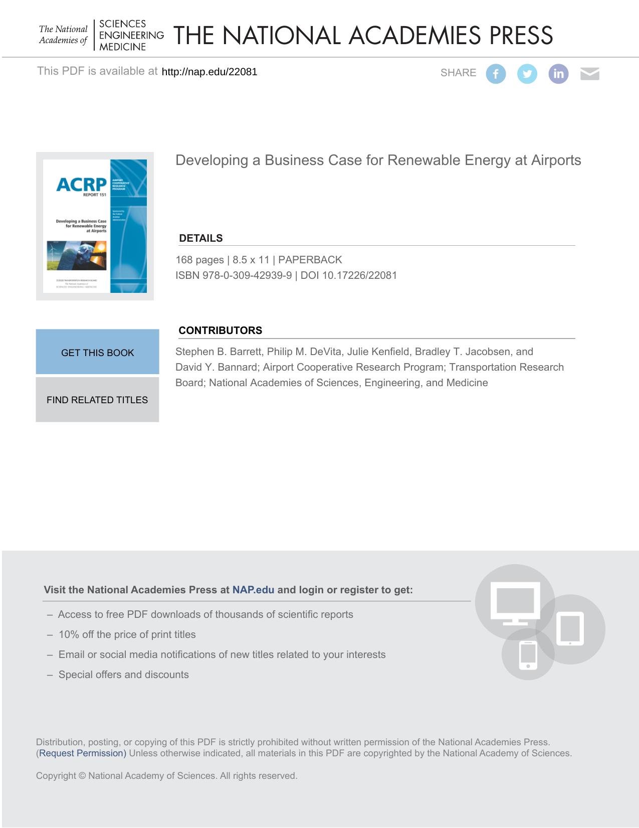 Developing a Business Case for Renewable Energy at Airports by coll