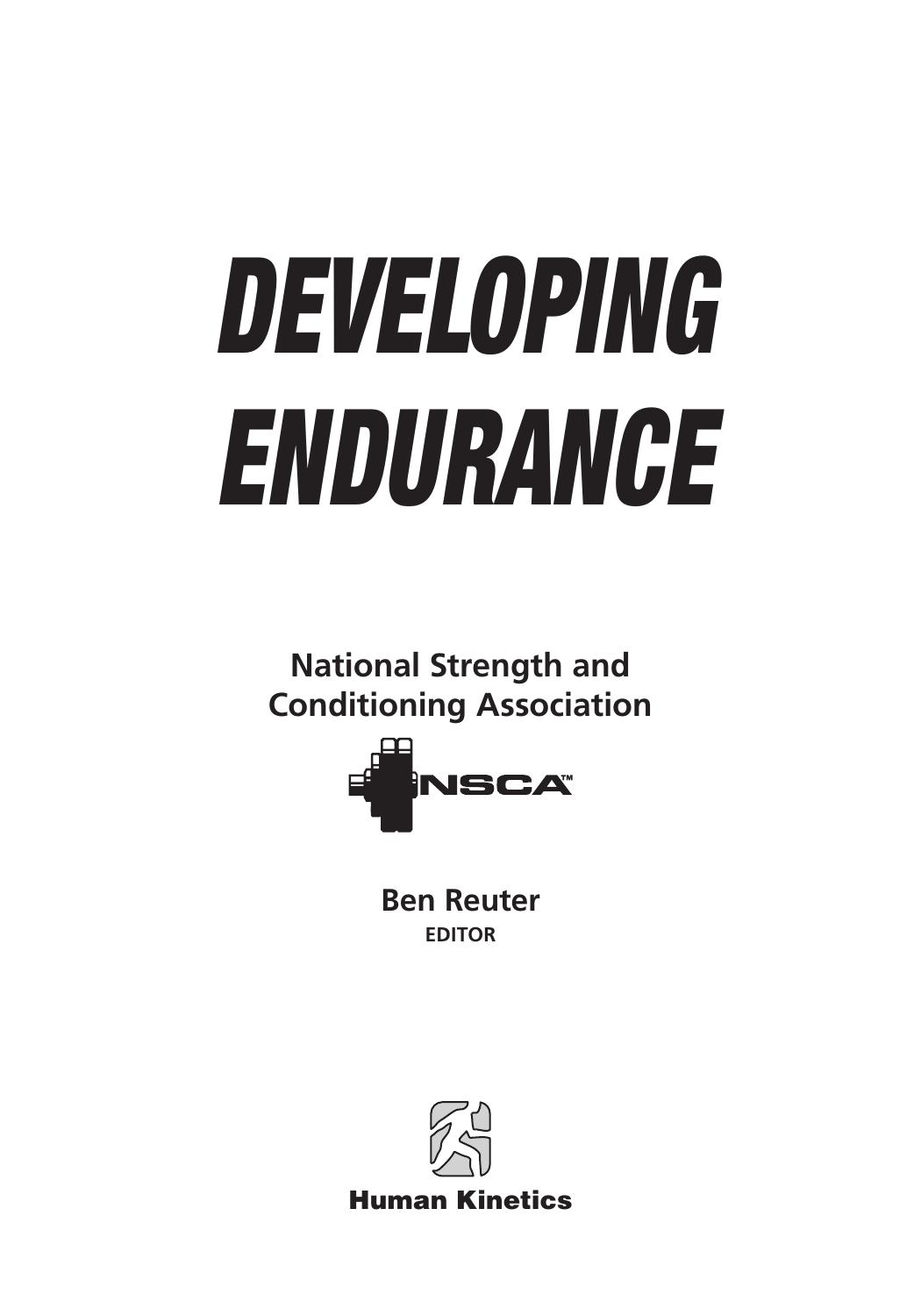 Developing endurance by Ben Reuter; National Strength & Conditioning Association (U.S.)