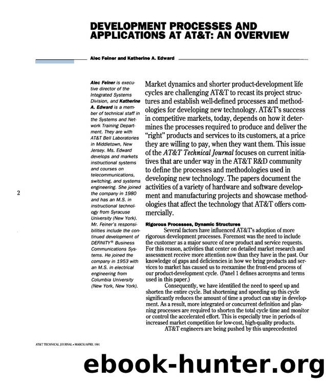 Development Processes and Applications at AT&T: An Overview by Unknown