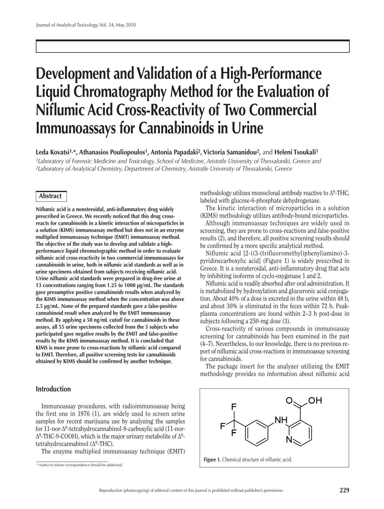 Development and Validation of an HPLC Method for the Evaluation by Leda Kovatsi