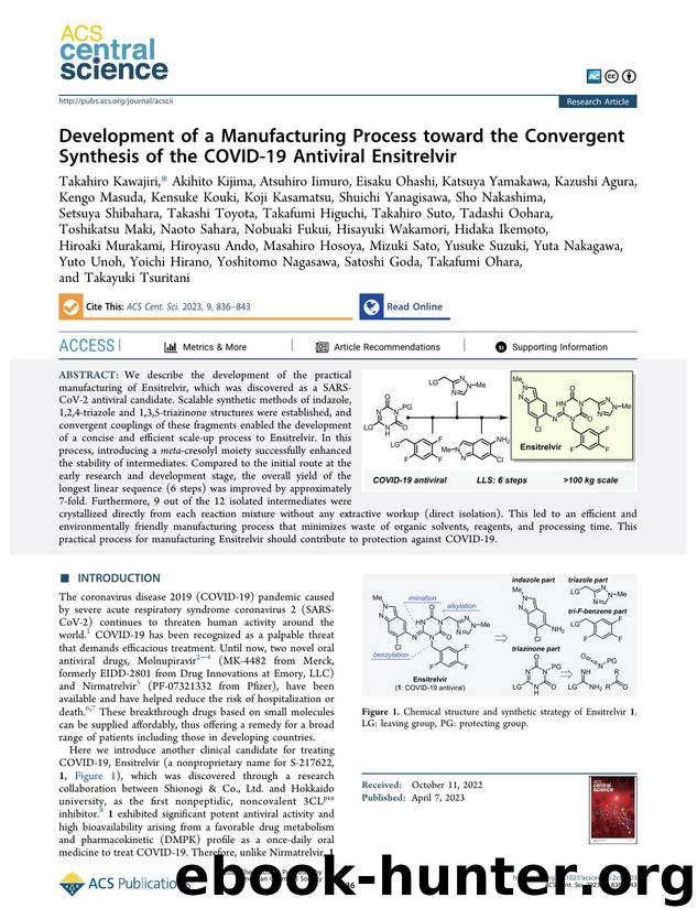 Development of a Manufacturing Process toward the Convergent Synthesis of the COVID-19 Antiviral Ensitrelvir by unknow