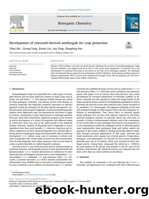 Development of celecoxib-derived antifungals for crop protection by Yihui Ma
