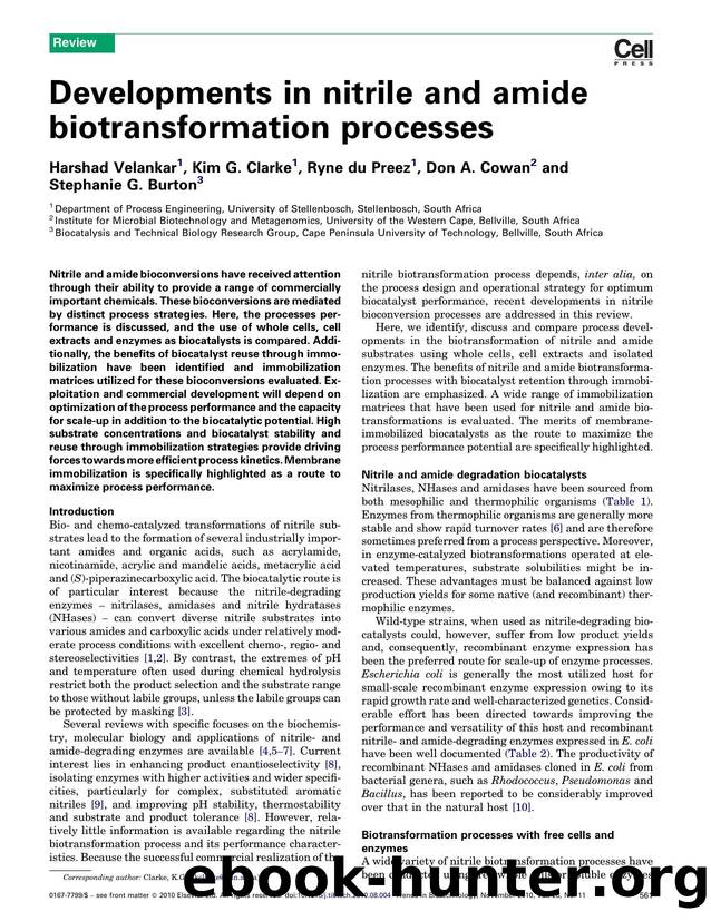Developments in nitrile and amide biotransformation processes by Harshad Velankar