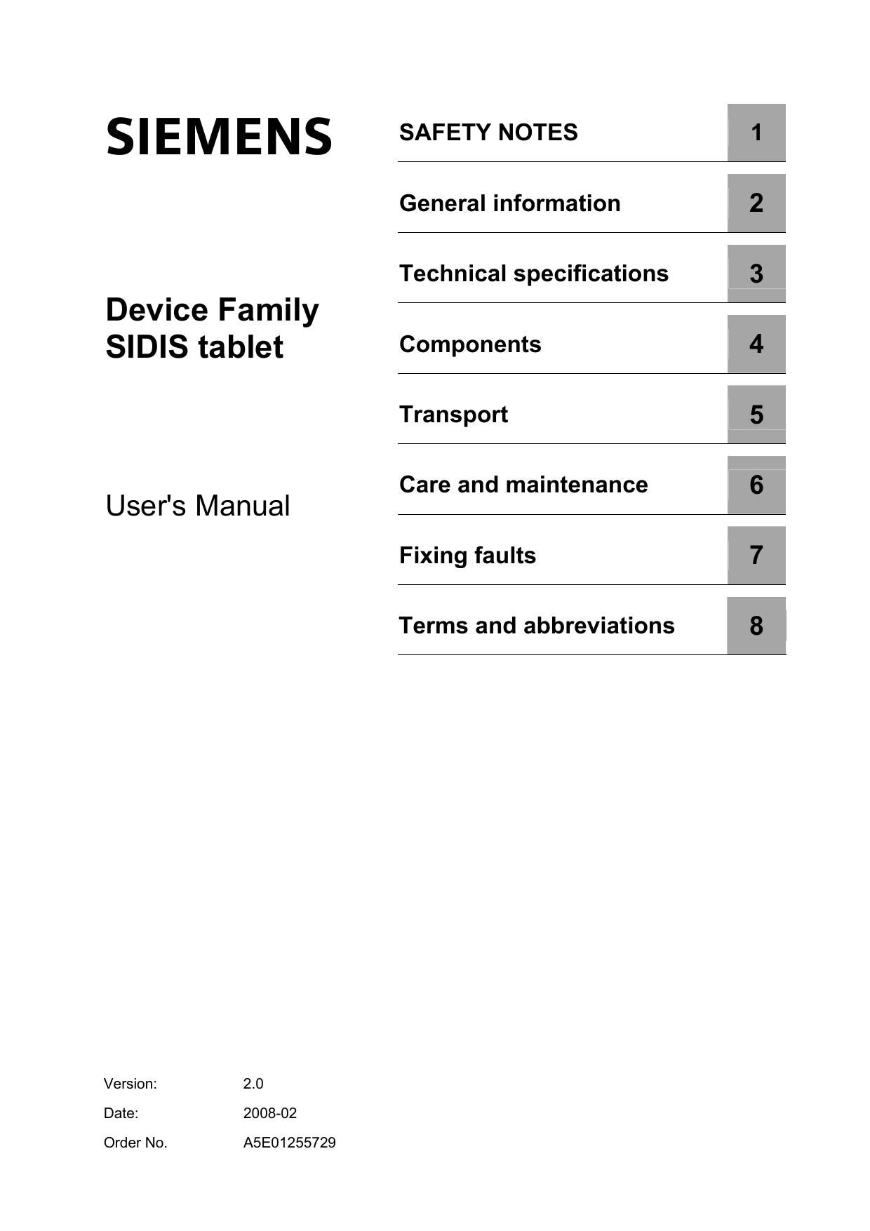 Device Family SIDIS tablet by IBR