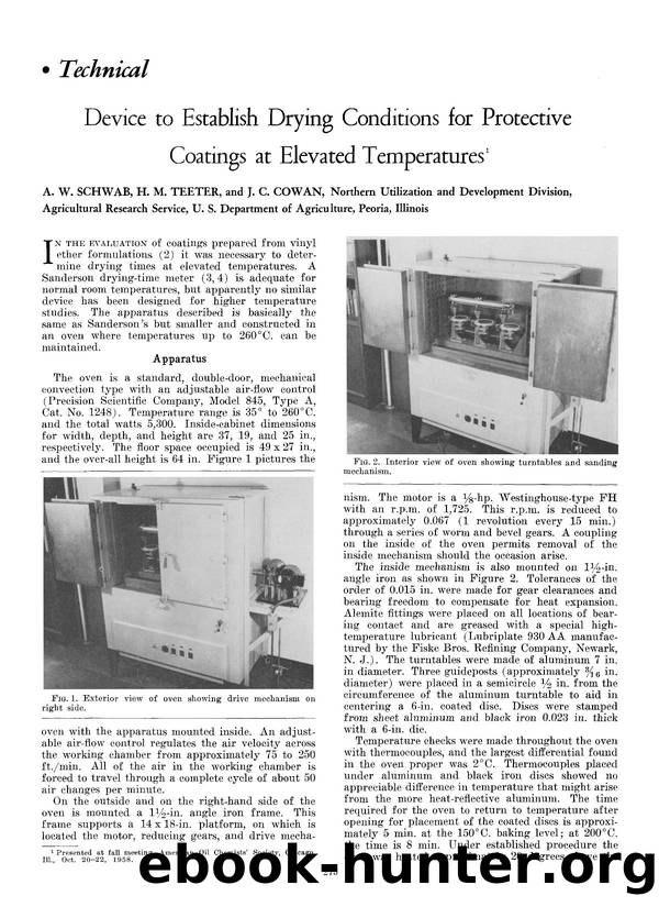 Device to establish drying conditions for protective coatings at elevated temperatures by Unknown
