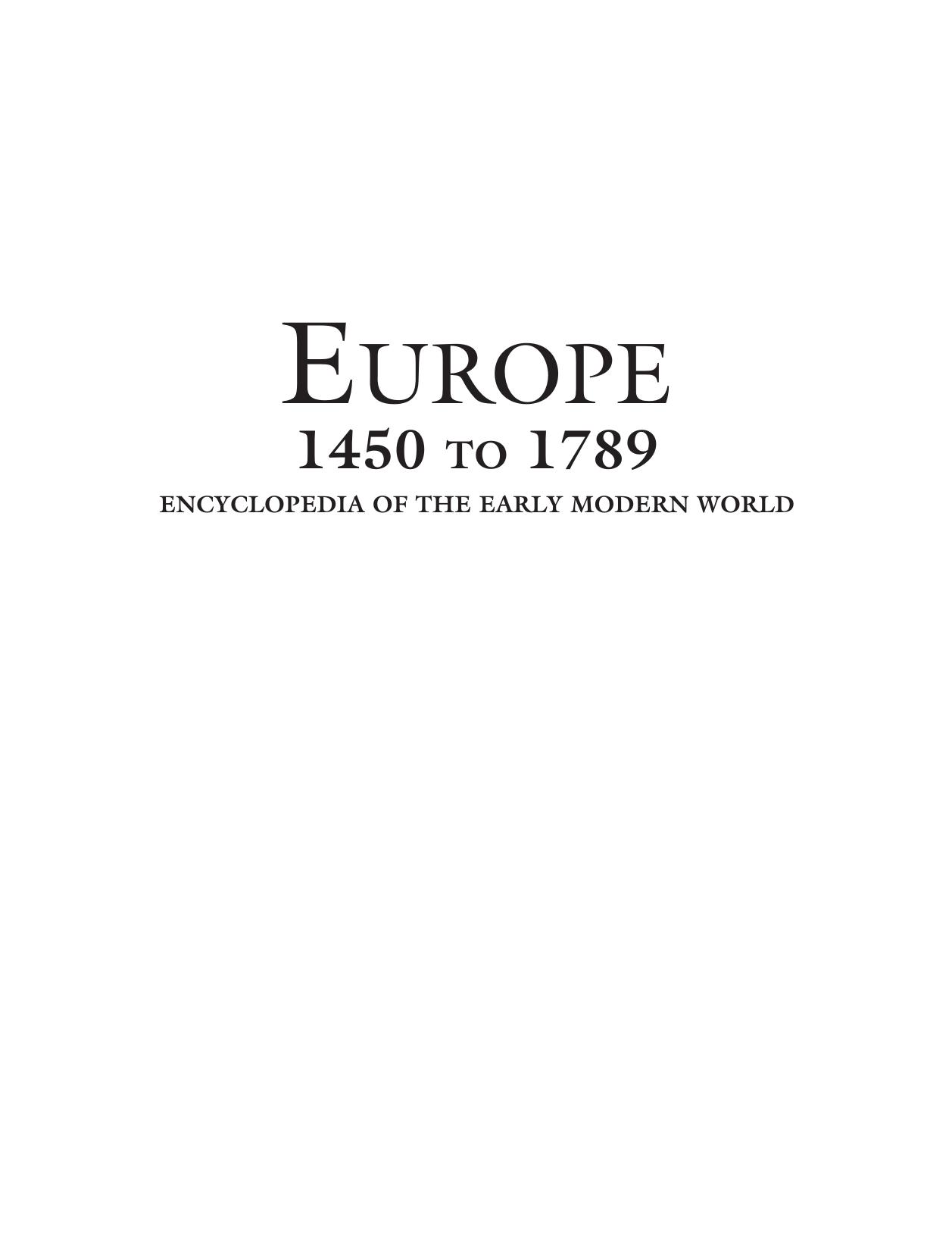 Dewald J. (ed.) Europe 1450 to 1789. Encyclopedia of the Early Modern World (vol.2) (2004)(en)(502s) by Unknown