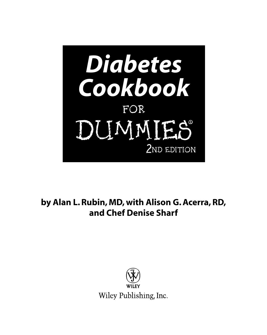 Diabetes CookBook for DUMmIES 2nd by Unknown