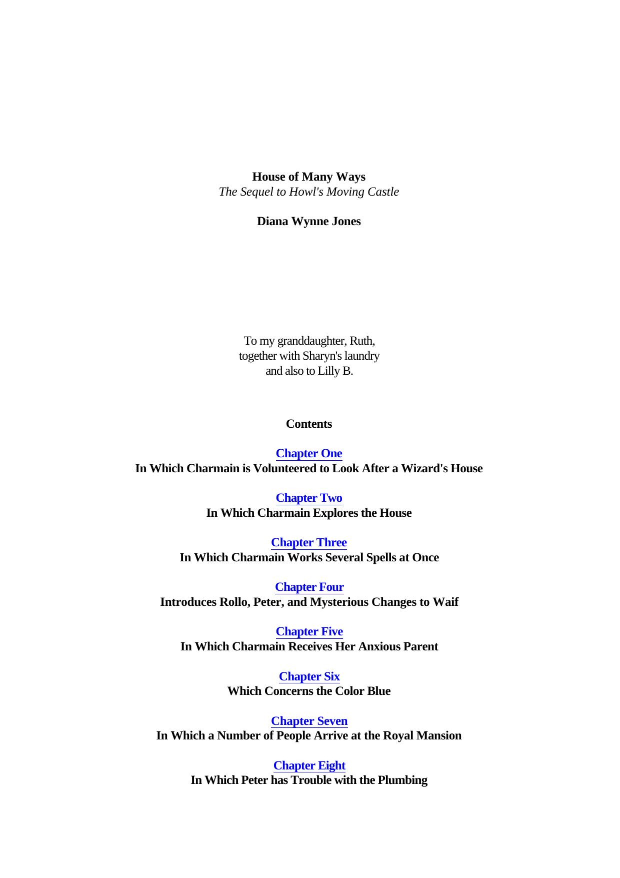 Diana Wynne Jones - Howl's Castle 3 by House of Many Ways