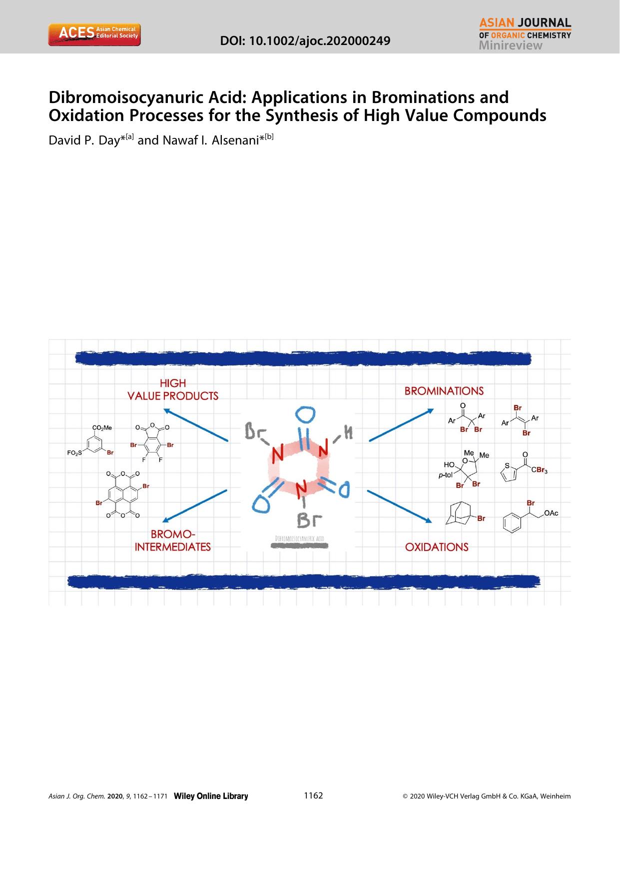 Dibromoisocyanuric Acid: Applications in Brominations and Oxidation Processes for the Synthesis of High Value Compounds by Unknown