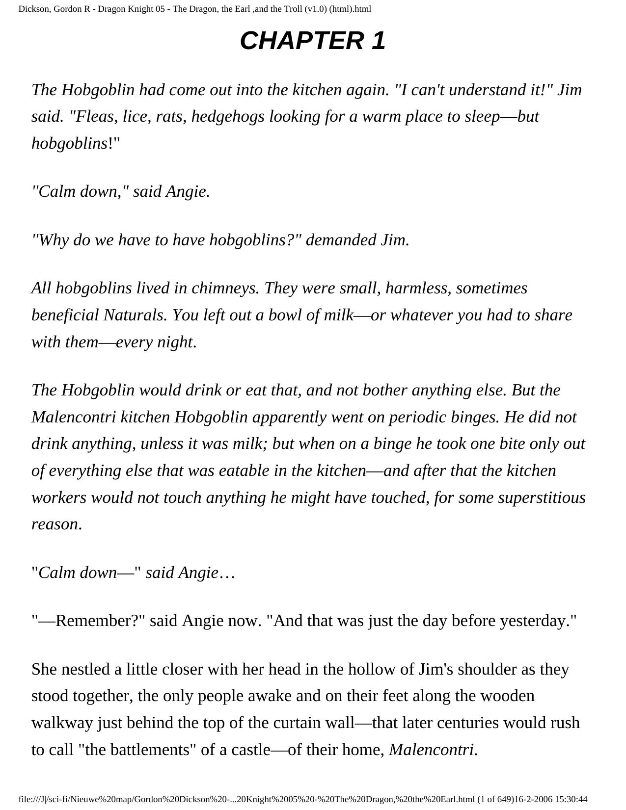 Dickson, Gordon R - Dragon Knight 05 - The Dragon, the Earl ,and the Troll (v1.0) (html).html by Unknown