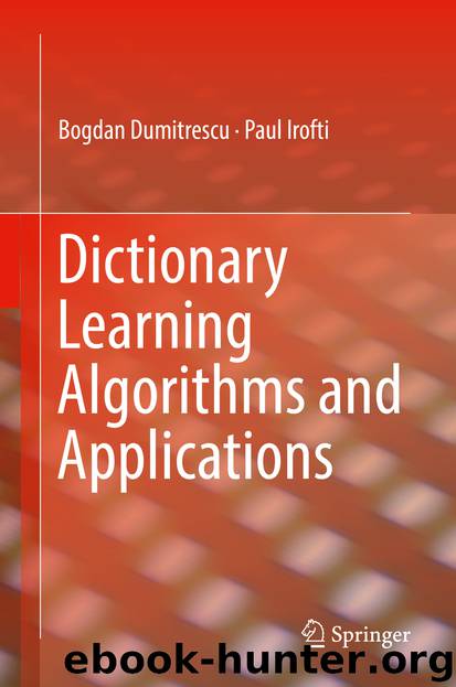 Dictionary Learning Algorithms and Applications by Bogdan Dumitrescu & Paul Irofti