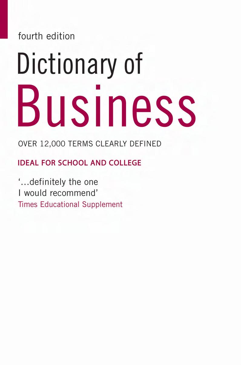 Dictionary of Business by Peter Collin