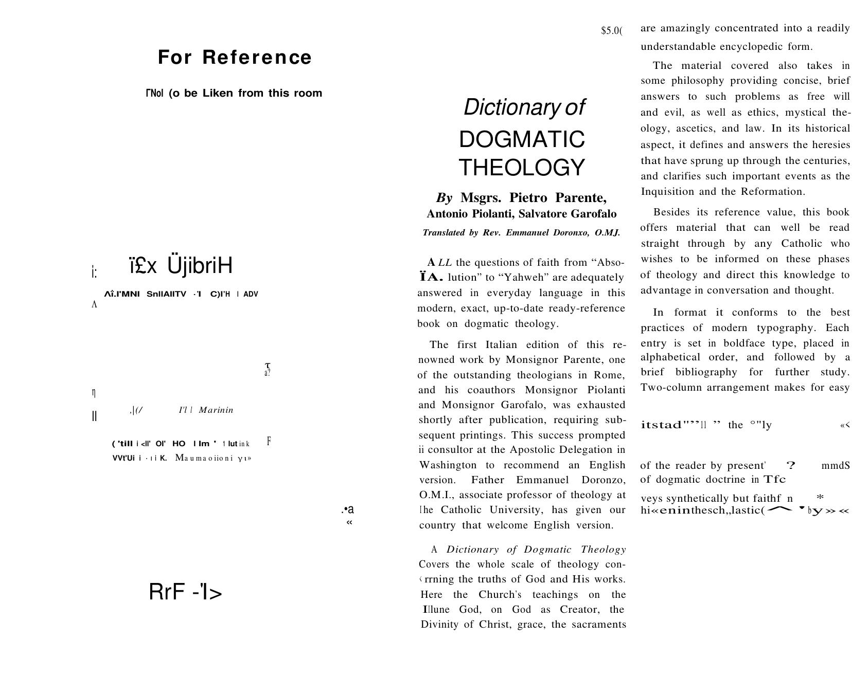 Dictionary of Dogmatic Theol.PDF by Unknown