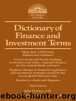 Dictionary of Finance and Investment Terms by John Downes