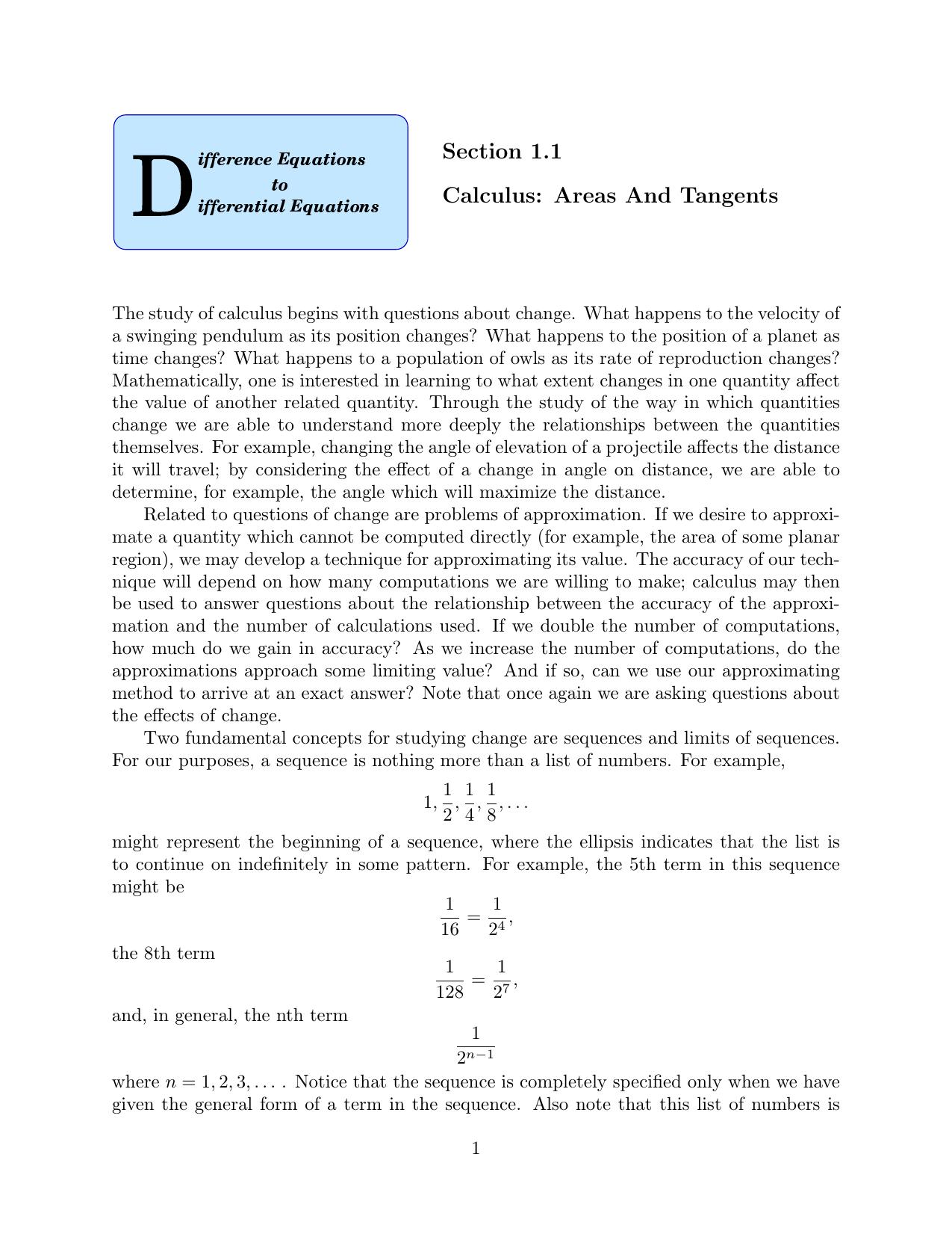 Difference Equations To Differential Equations by Dan Sloughter