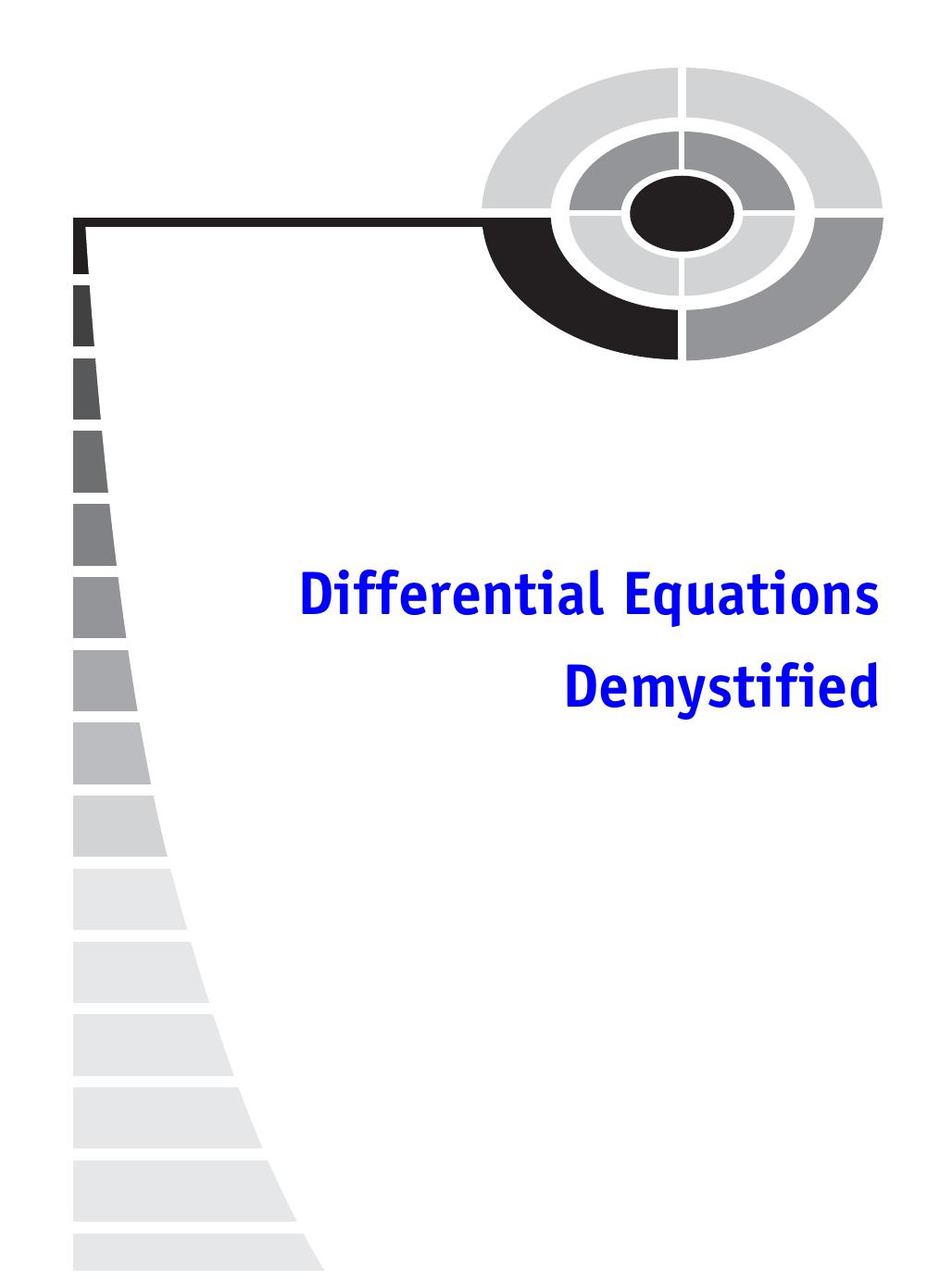 Differential Equations Demystified by Steven Krantz