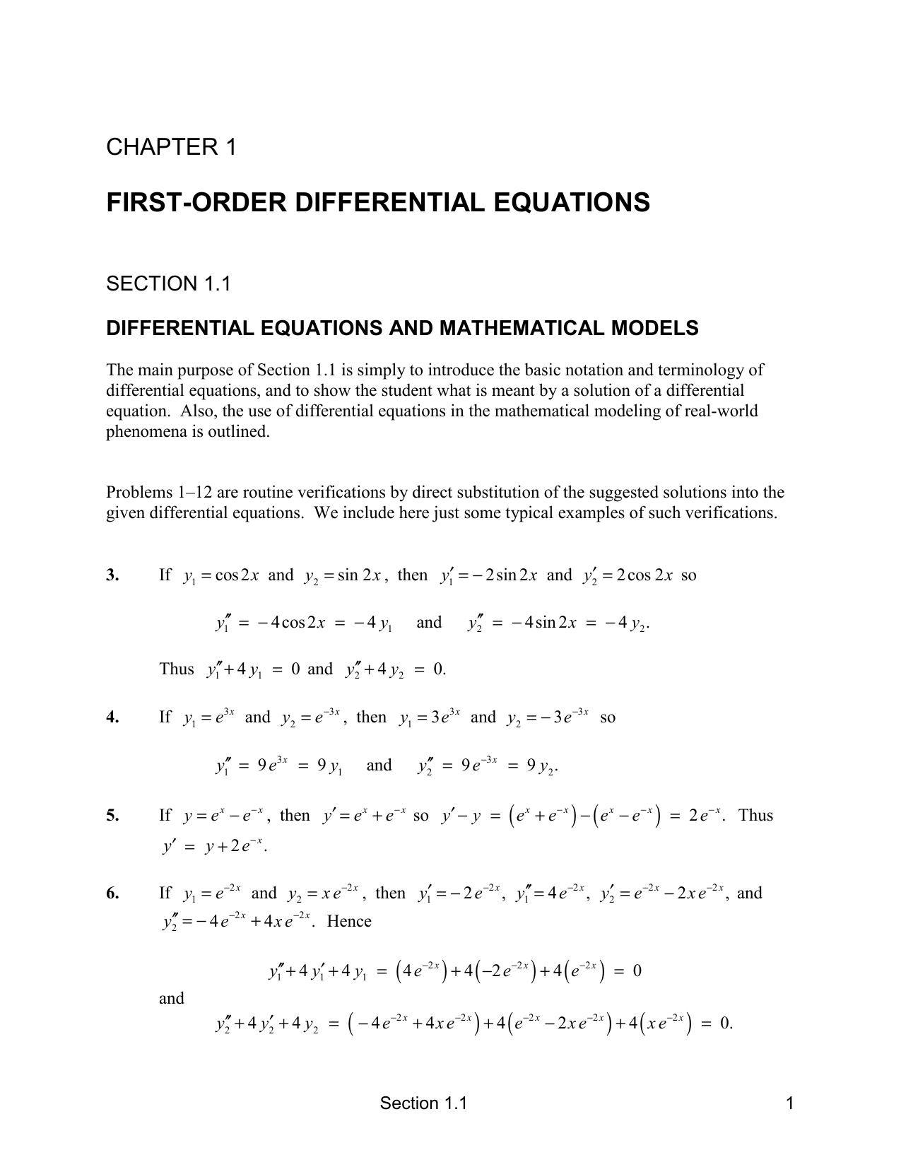 Differential Equations an Linear Algebra by Edwards & Penney