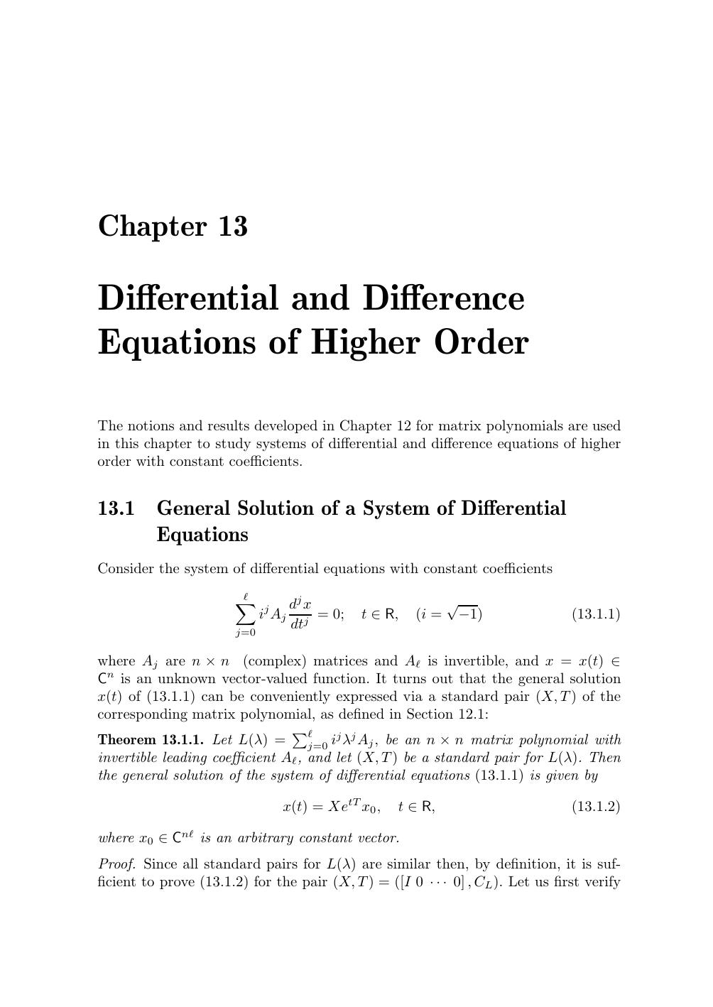 Differential and Difference Equations of Higher Order by Unknown