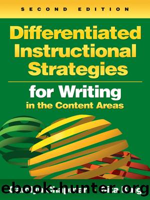 Differentiated Instructional Strategies for Writing in the Content Areas by Chapman Carolyn M.;King Rita S.; & Rita King