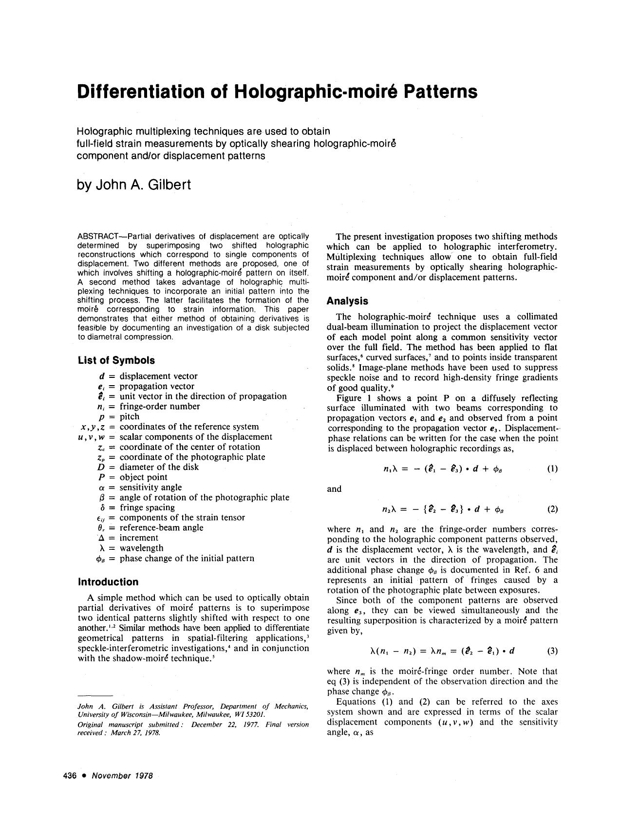 Differentiation of holographic-moiré patterns by Unknown