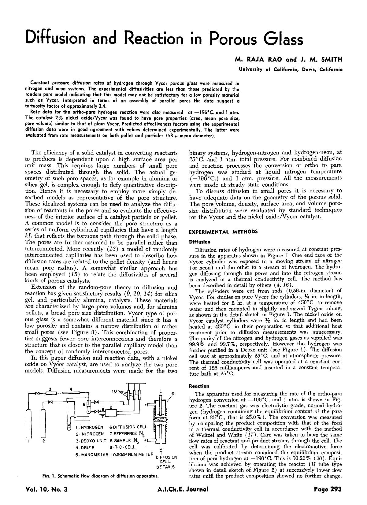 Diffusion and reaction in porous glass by Unknown