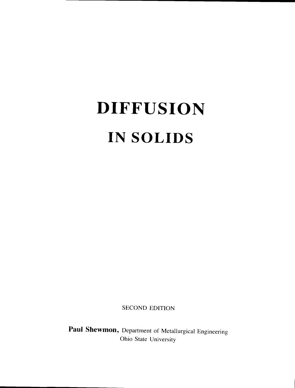 Diffusion in Solids by Unknown