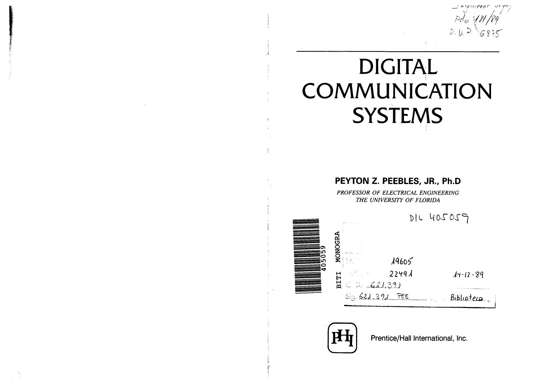 Digital Communication Systems by Unknow