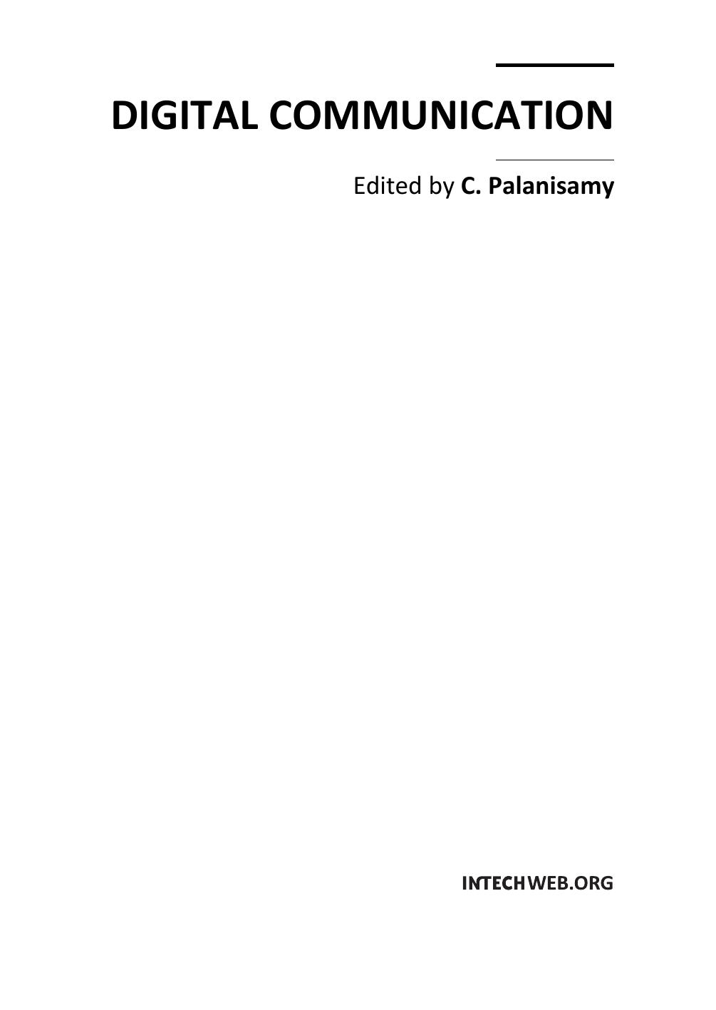 Digital Communication by Palanisamy C. (Ed.)