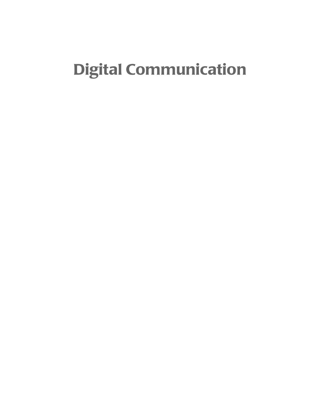 Digital Communication by Singal