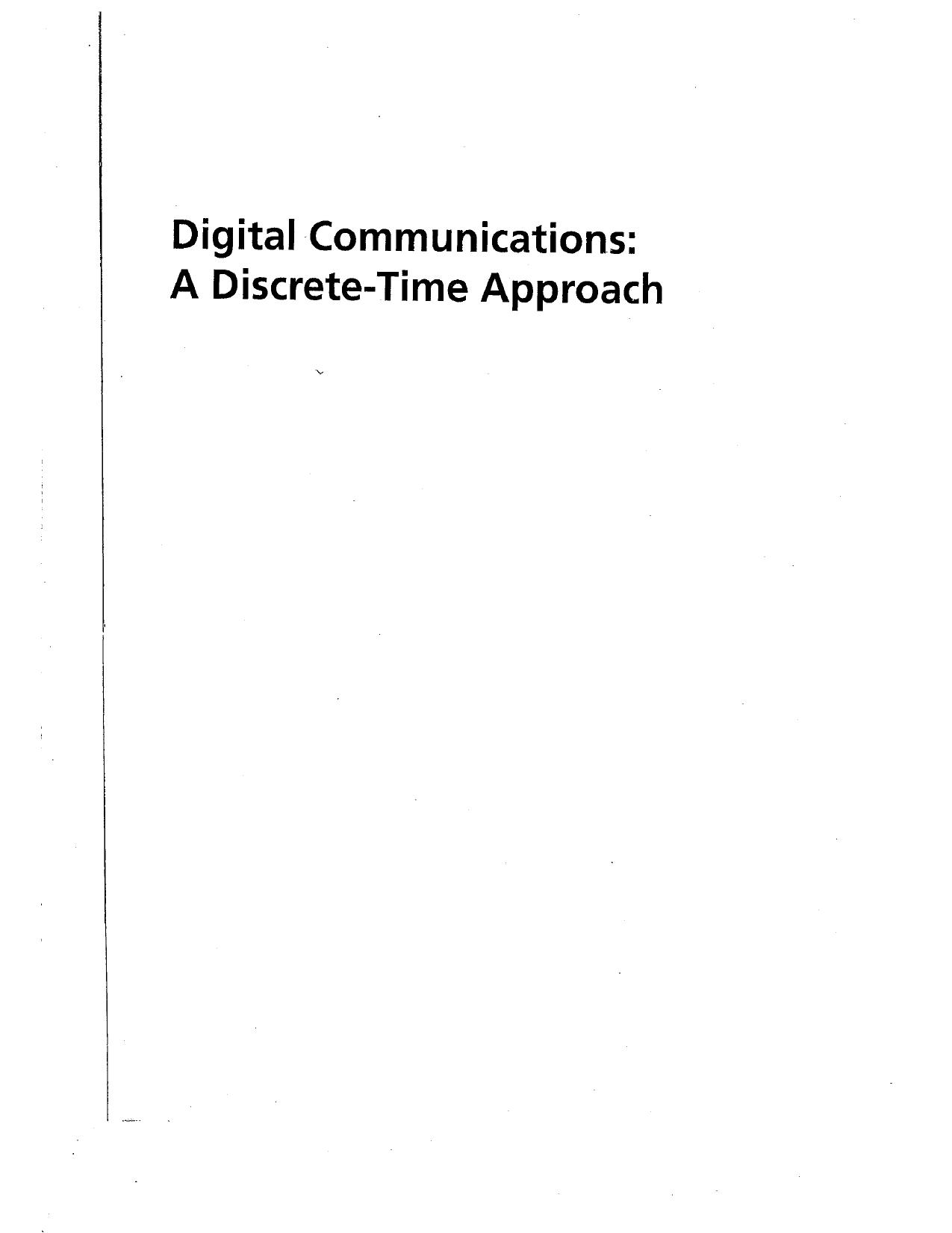 Digital Communications: A Discrete-Time Approach by Michael Rice