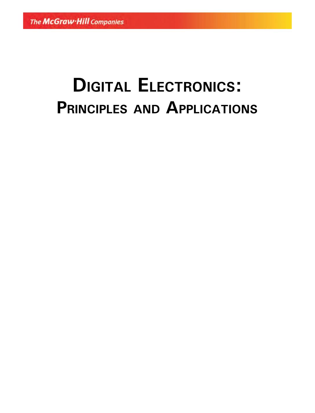 Digital Electronics: Principles And Applications by Mandal