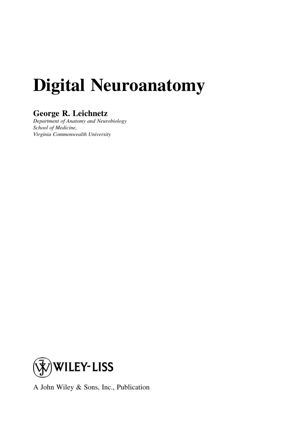 Digital Neuroanatomy An Interactive CD Atlas with Text by Barbara Sheen
