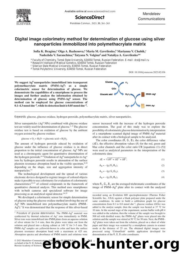 Digital image colorimetry method for determination of glucose using silver nanoparticles immobilized into polymethacrylate matrix by unknow