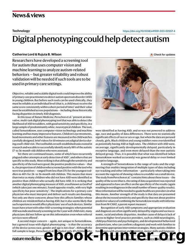 Digital phenotyping could help detect autism by Catherine Lord & Rujuta B. Wilson