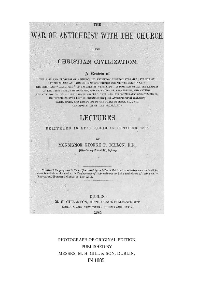 Dillon - Grand Orient Freemasonry Unmasked - As the Secret Power Behind Communism (1965) by Copy