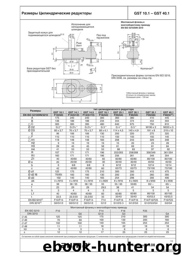 Dimensions Spur gearboxes GST 10.1 â GST 40.1 by RiestererB