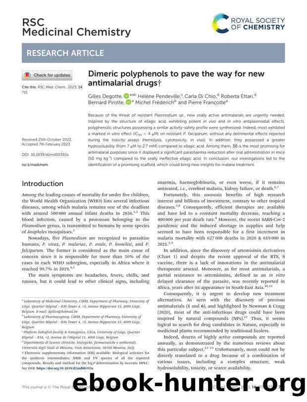 Dimeric polyphenols to pave the way for new antimalarial drugs by unknow