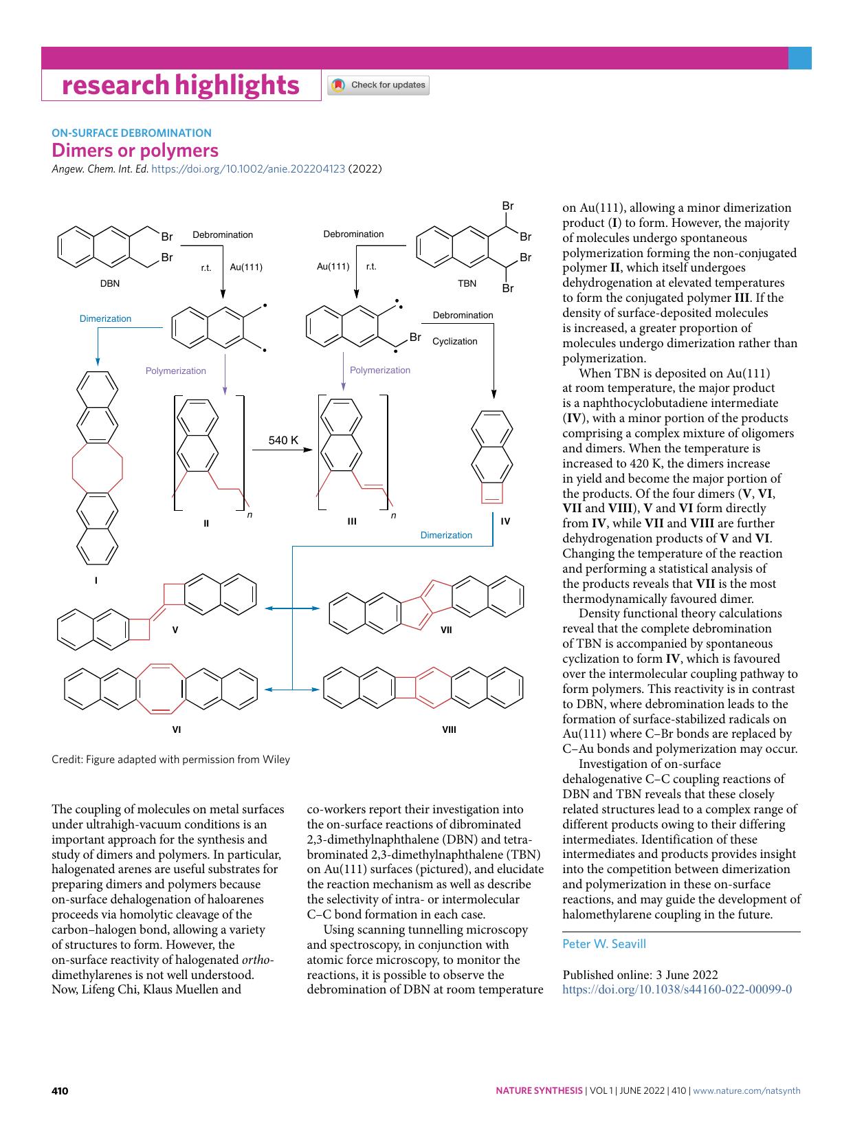 Dimers or polymers by Peter W. Seavill