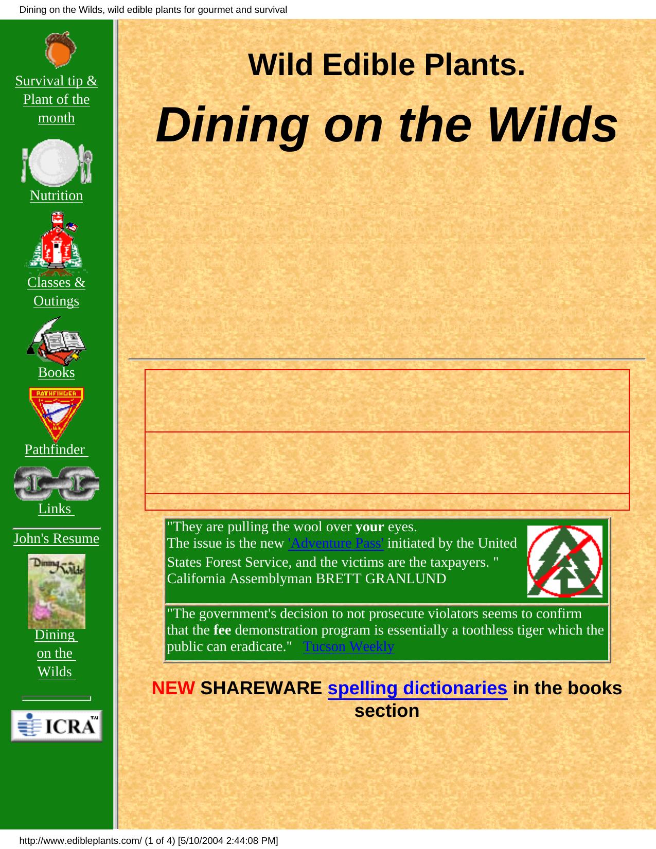 Dining on the Wilds, wild edible plants for gourmet and survival by Unknown