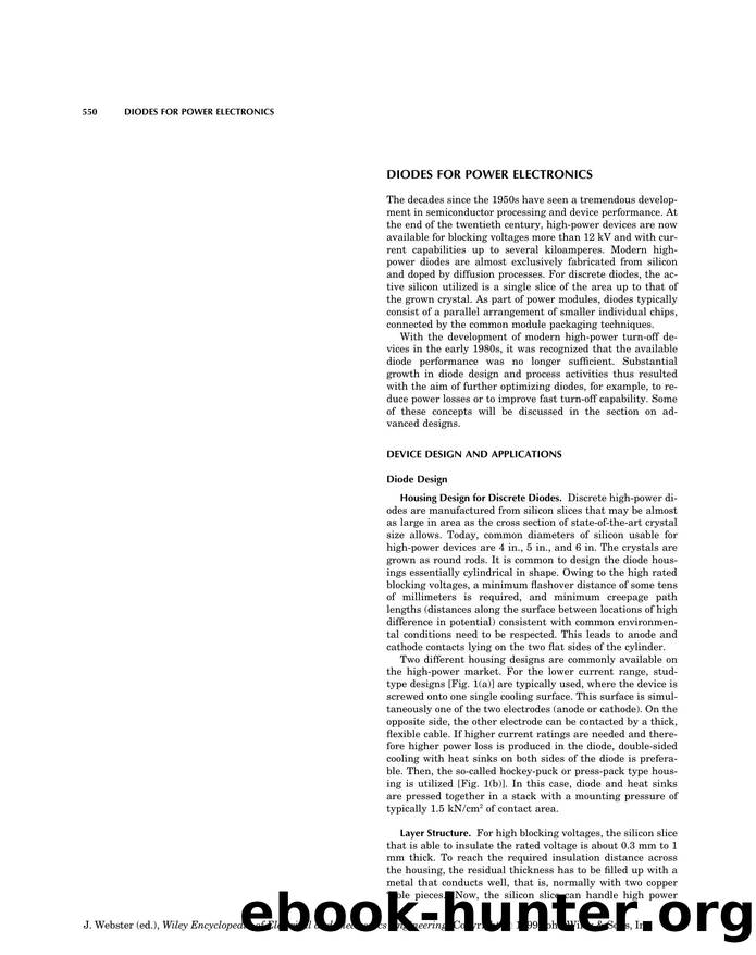 Diodes for Power Electronics". In: Wiley Encyclopedia of Electrical and Electronics Engineering by Unknown