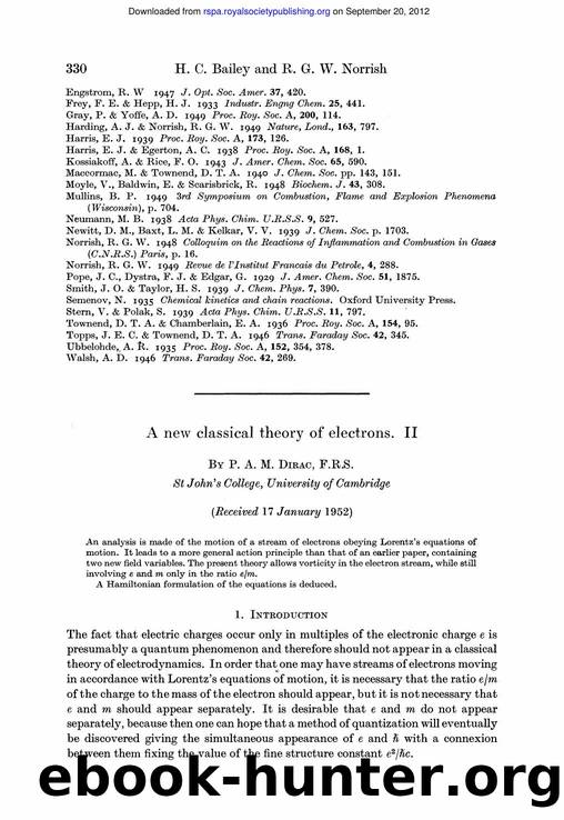 Dirac, Paul A.M. by A New Classical Theory of Electrons II (1952)