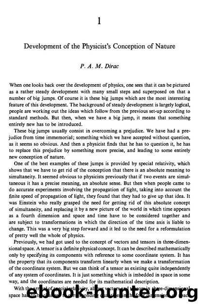 Dirac, Paul A.M. by Development of the Physicist's Concept of Nature (1973)