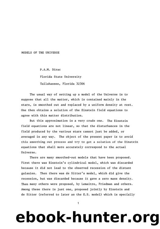 Dirac, Paul A.M. by Models of the Universe (1981)