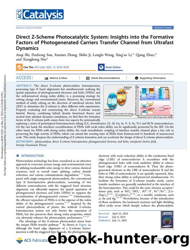 Direct Z-Scheme Photocatalytic System: Insights into the Formative Factors of Photogenerated Carriers Transfer Channel from Ultrafast Dynamics by unknow