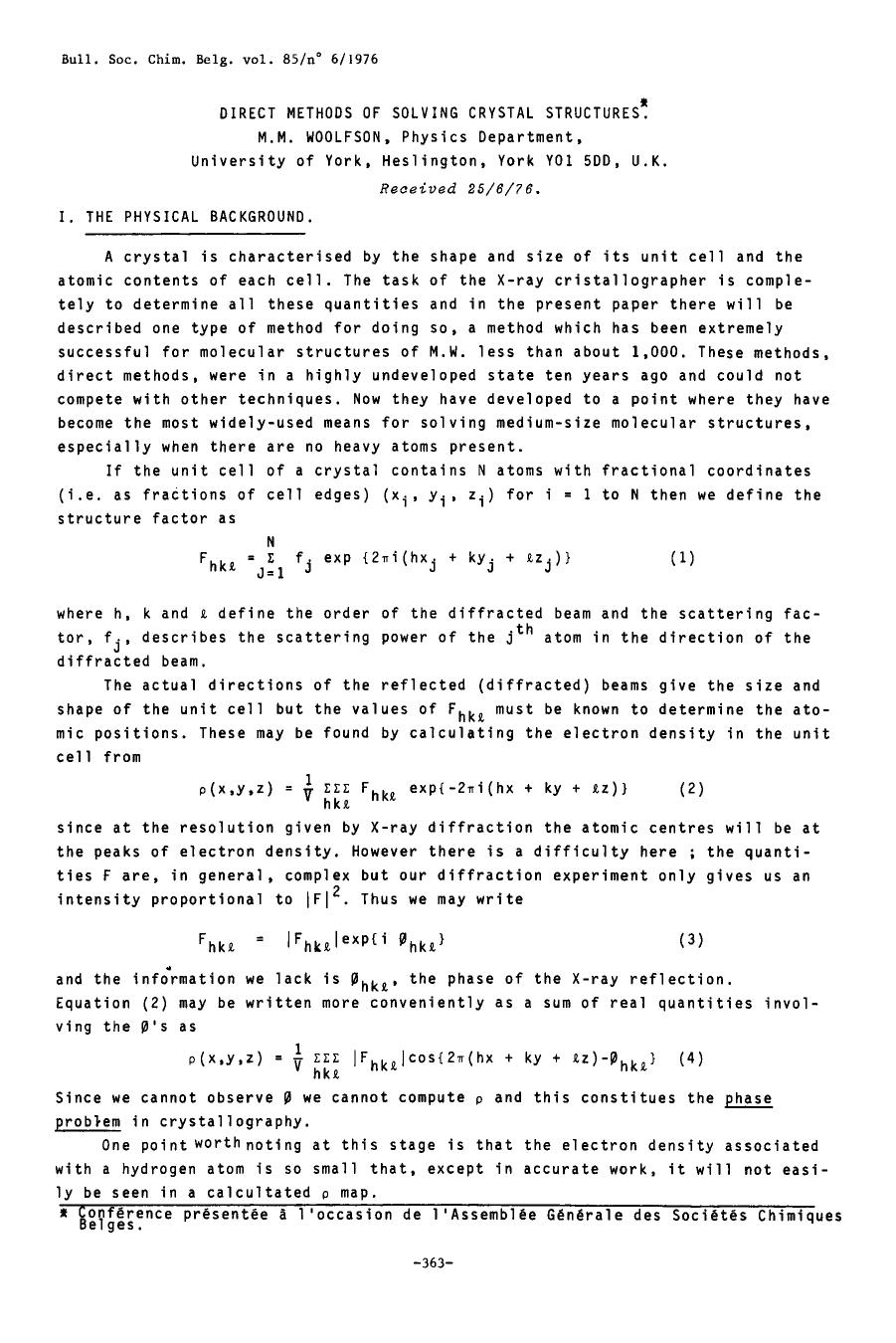 Direct methods of solving crystal structures by Unknown