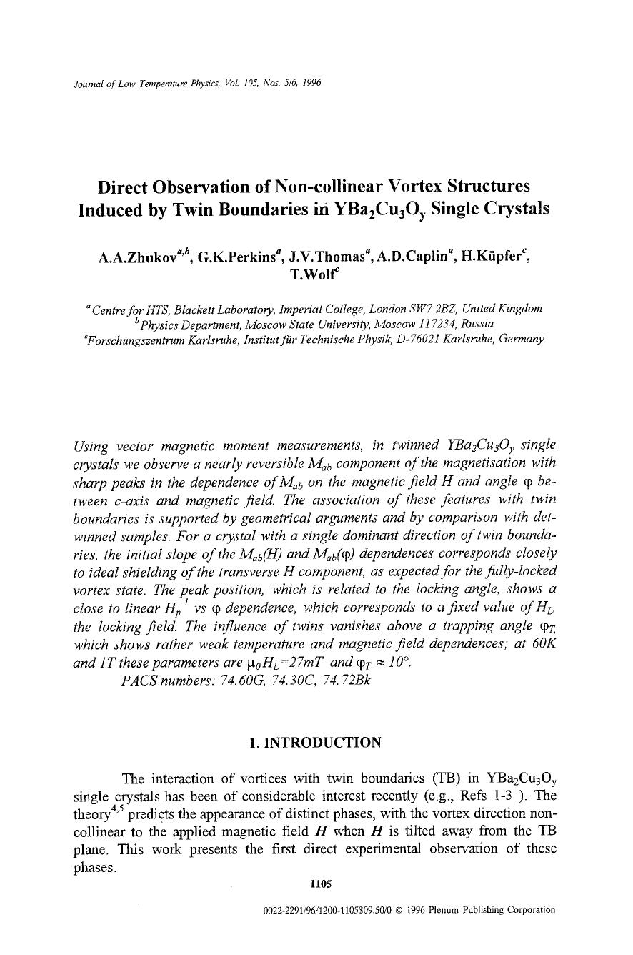 Direct observation of non-collinear vortex structures induced by twin boundaries in YBa <Subscript>2 <Subscript>Cu <Subscript>3 <Subscript>O <Subscript>y <Subscript> single crystals by Unknown